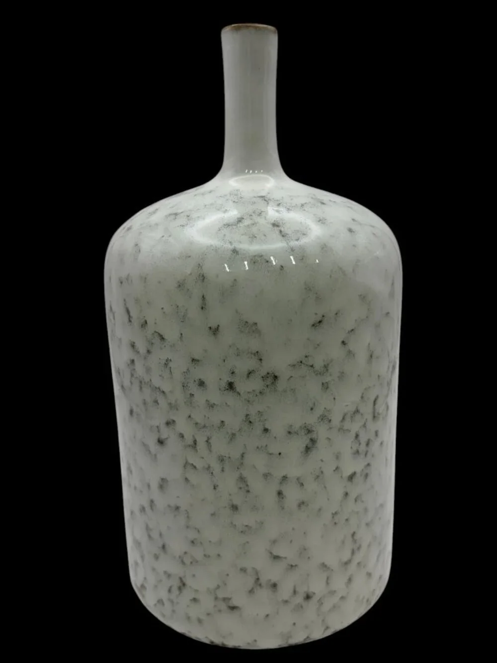 VTG Mid Century Modern Carafe-Style Speckled Stoneware Vase –West German Pottery